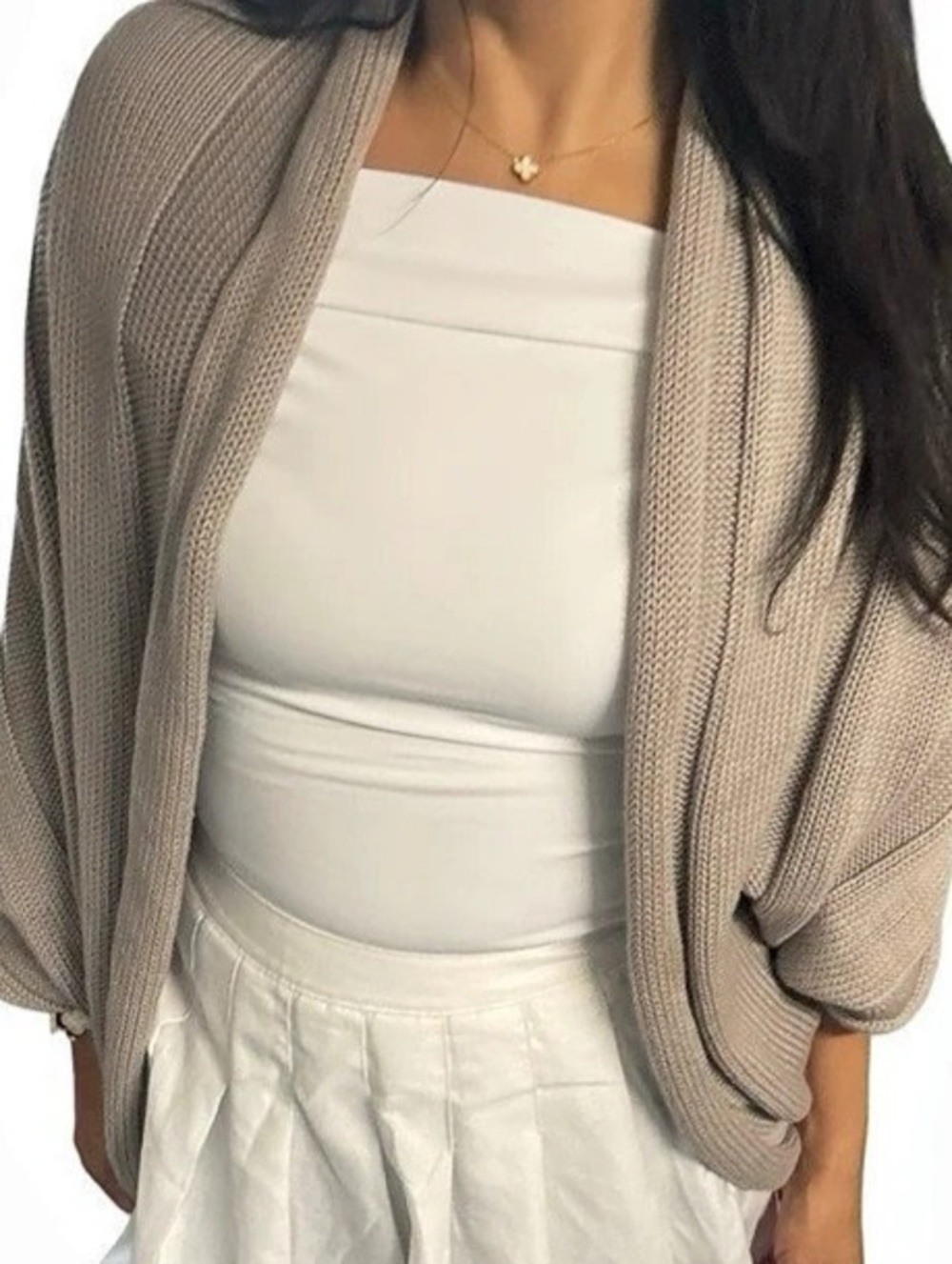 New York & Company Cotton Knit Shrug L/XL Like New